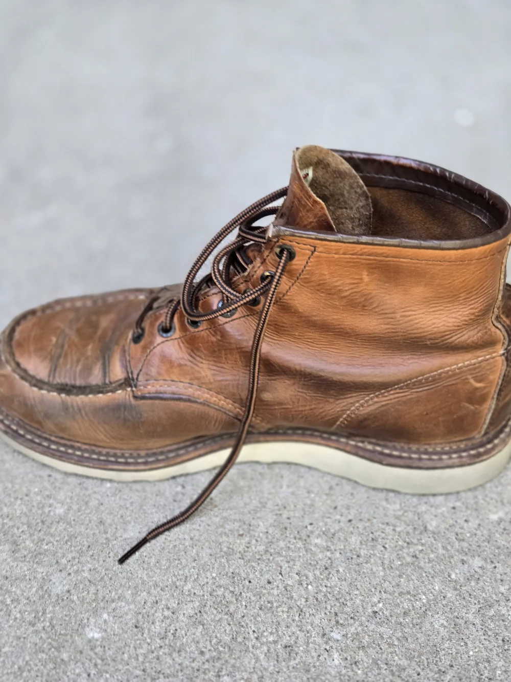 Red Wing Shoes Brown Leather Moc Toe Boots
